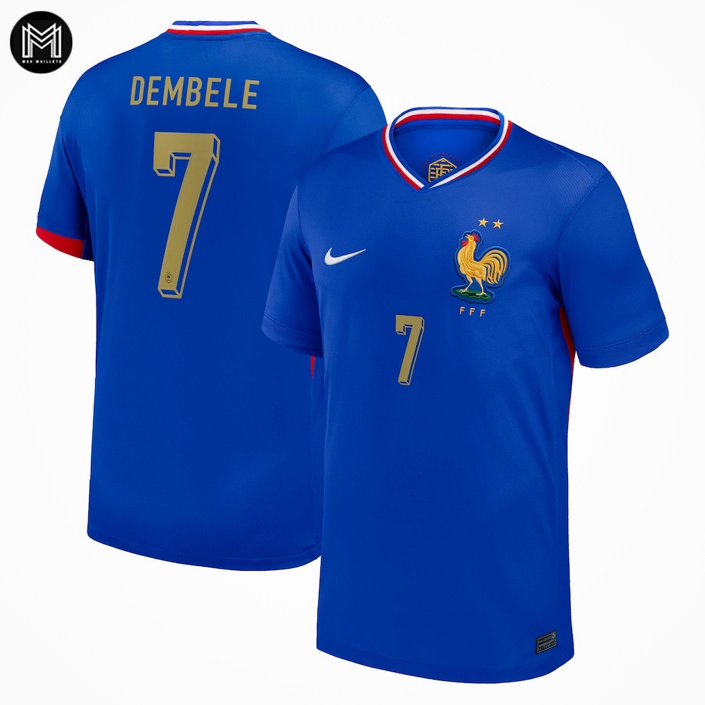 Maillot France Domicile 2024 - Dembélé Flocage Or