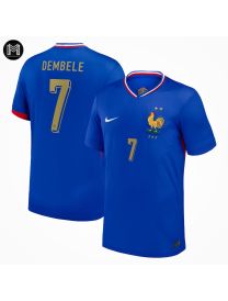 Maillot France Domicile 2024 - Dembélé Flocage Or