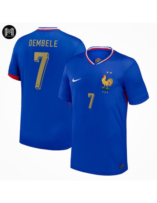 Maillot France Domicile 2024 - Dembélé Flocage Or