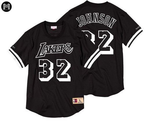 Magic Johnson Los Angeles Lakers - Mitchell & Ness Black & White