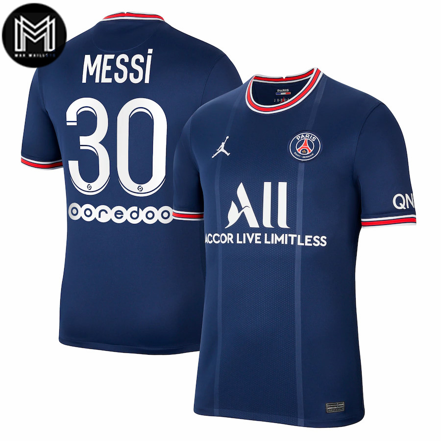 Lionel Messi Paris Saint-Germain 2021/22 maillot a domicile bleu