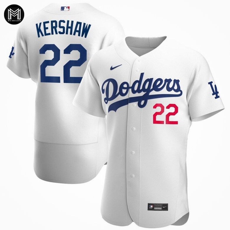 Clayton Kershaw Los Angeles Dodgers - White