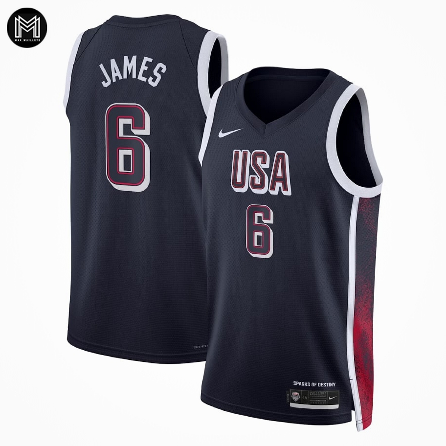 Lebron James Usa Olympics 2024 - Navy