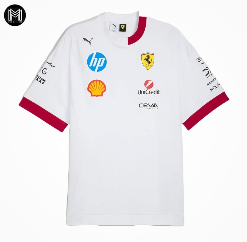 T-shirt ??quipe Scuderia Ferrari 2025 - Cotton