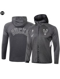 Chaqueta Con Capucha Milwaukee Bucks - Black