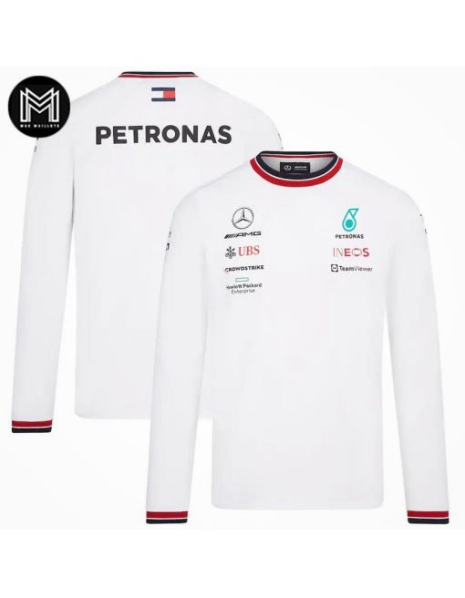 Maillot Mercedes Amg Petronas F1 2022 Ml Blanca