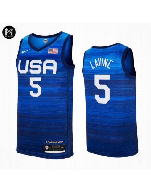Zach Lavine Usa 2021 Jeux Olympiques - Blue