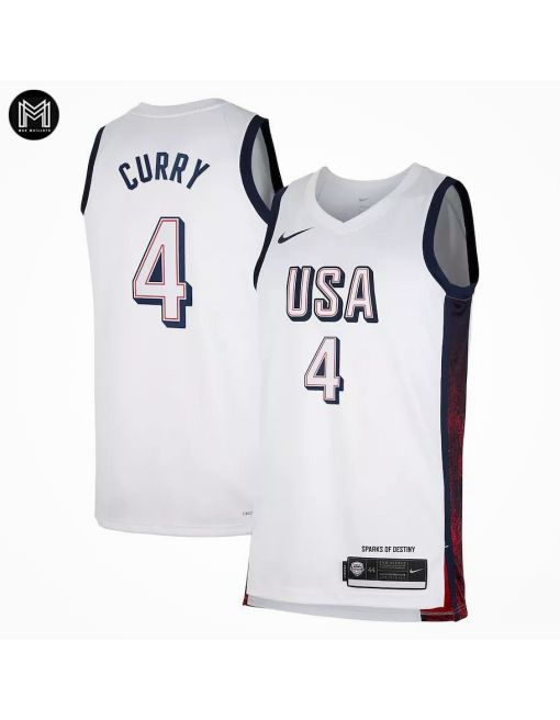 Stephen Curry Usa Olympics 2024 - White